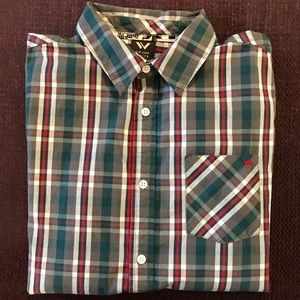 Plaid short sleeve button shirt by Shaun White